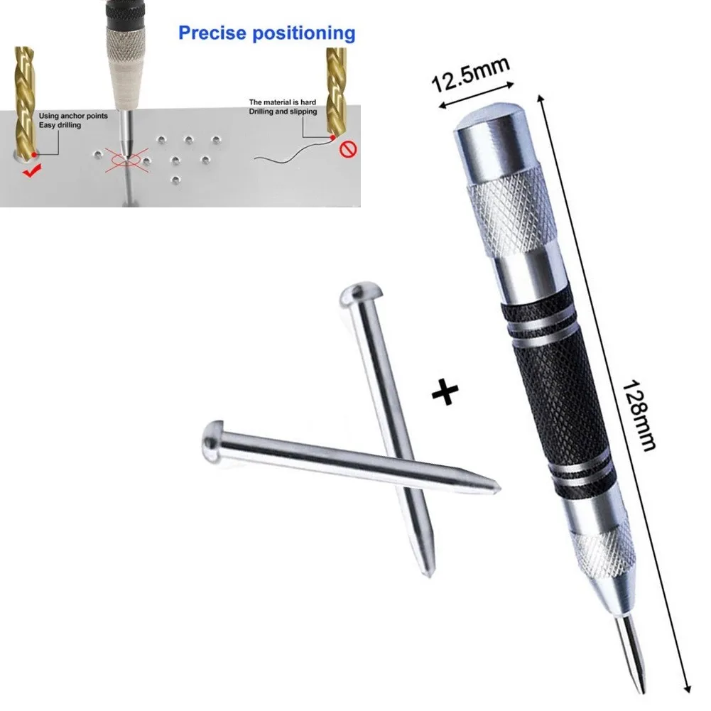 Brand New Center Punch Automatic Carbon Steel+alloy Steel Dot Punch 1 Pc Adjustable Non Slip Grip Spring Loaded
Brand New Center Punch Automatic Carbon Steel+alloy Steel Dot Punch 1 Pc Adjustable Non Slip Grip Spring Loaded