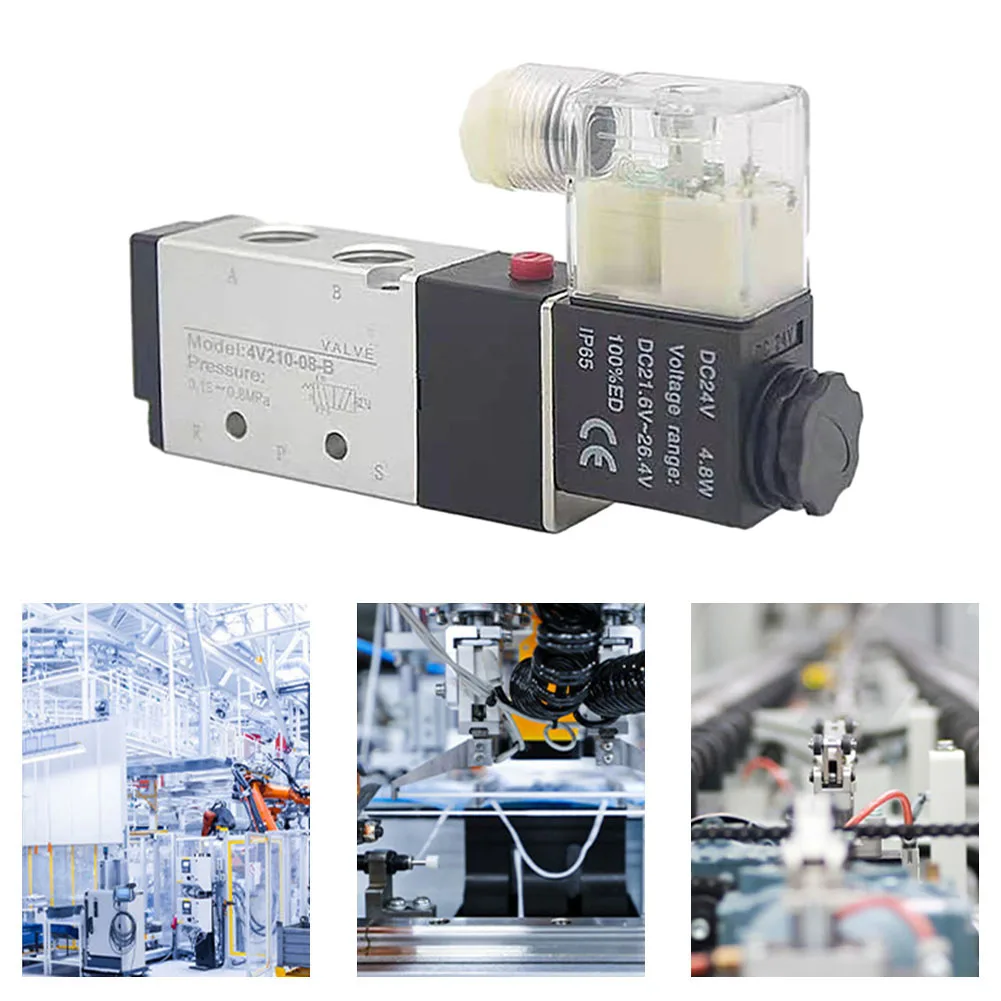 4V210-08 Pneumatic Solenoid Valve 1/4" 5-Way 2 Positions Electric Solenoid Valve Pneumatic Parts Manifolds Instrument Parts
4V210-08 Pneumatic Solenoid Valve 1/4" 5-Way 2 Positions Electric Solenoid Valve Pneumatic Parts Manifolds Instrument Parts