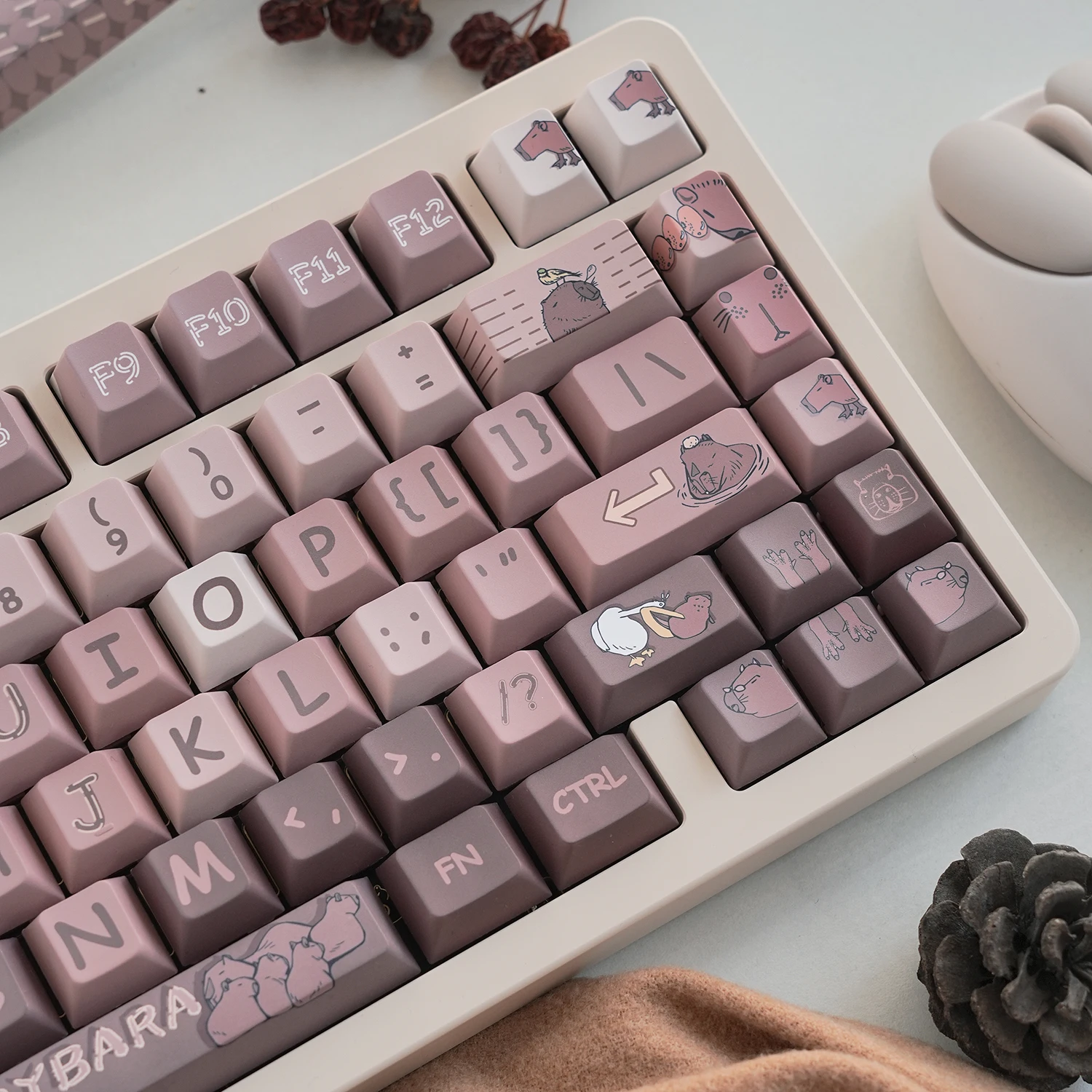 Cherry Profile PBT Dye-Sub Capybara Keycaps JCM Original Design For Mechanical Gaming Keyboard MX Blue Switches
Cherry Profile PBT Dye-Sub Capybara Keycaps JCM Original Design For Mechanical Gaming Keyboard MX Blue Switches