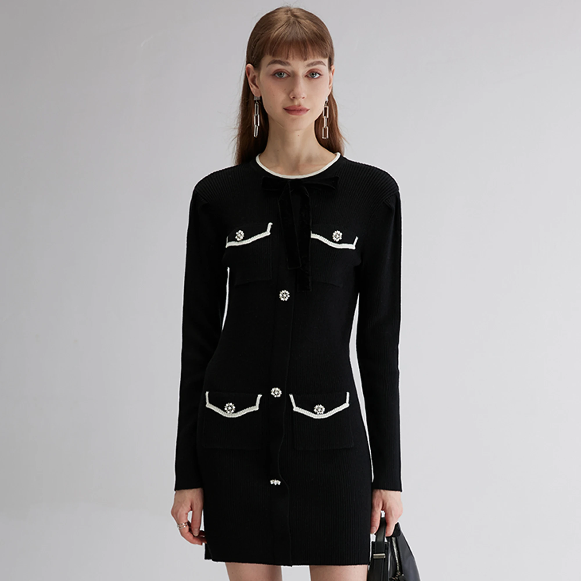 Dodc Knitted Dress 2022 Autumn Winter Bow Knot Slim Fit Thin Temperament Bottoming Skirt
Dodc Knitted Dress 2022 Autumn Winter Bow Knot Slim Fit Thin Temperament Bottoming Skirt