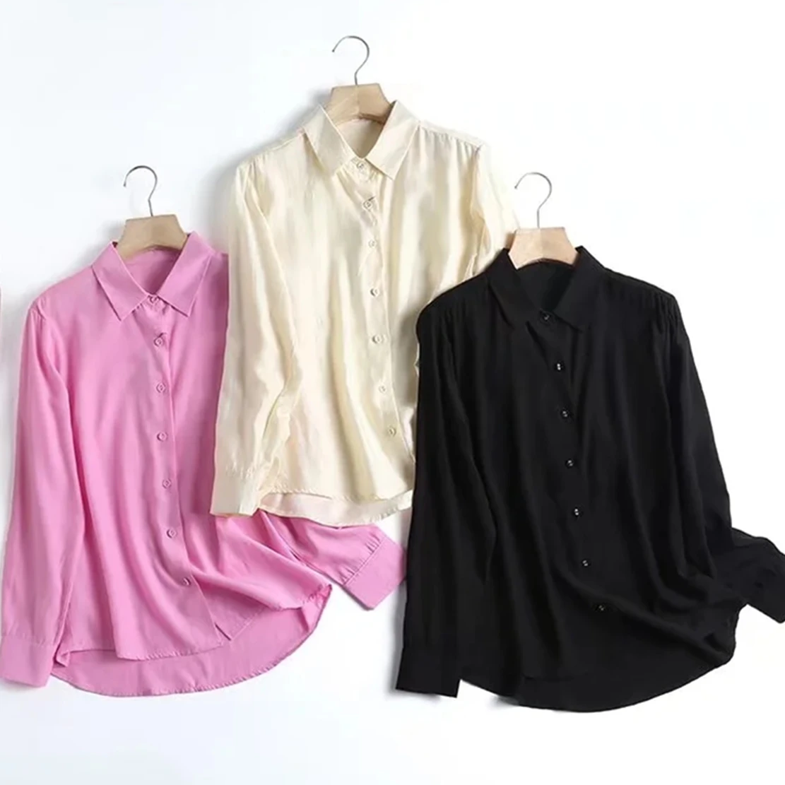 Jenny&Dave 2024 French Style Fashion Simple Office Lady Elegant Chiffon Silk Multicolor Casual Shirt Blouse Women Tops
Jenny&Dave 2024 French Style Fashion Simple Office Lady Elegant Chiffon Silk Multicolor Casual Shirt Blouse Women Tops