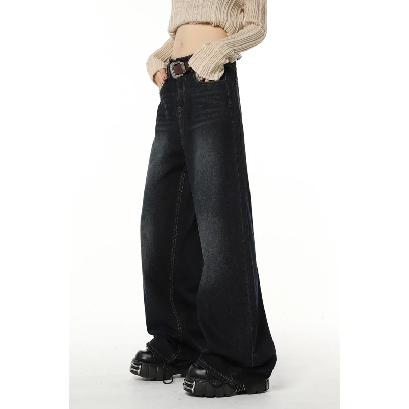 Navy Blue High Waist Women Jeans American Fashion Vintage Streetwear Style Wide Leg Jean Female Denim Trouser Baggy Denim Pants
Navy Blue High Waist Women Jeans American Fashion Vintage Streetwear Style Wide Leg Jean Female Denim Trouser Baggy Denim Pants