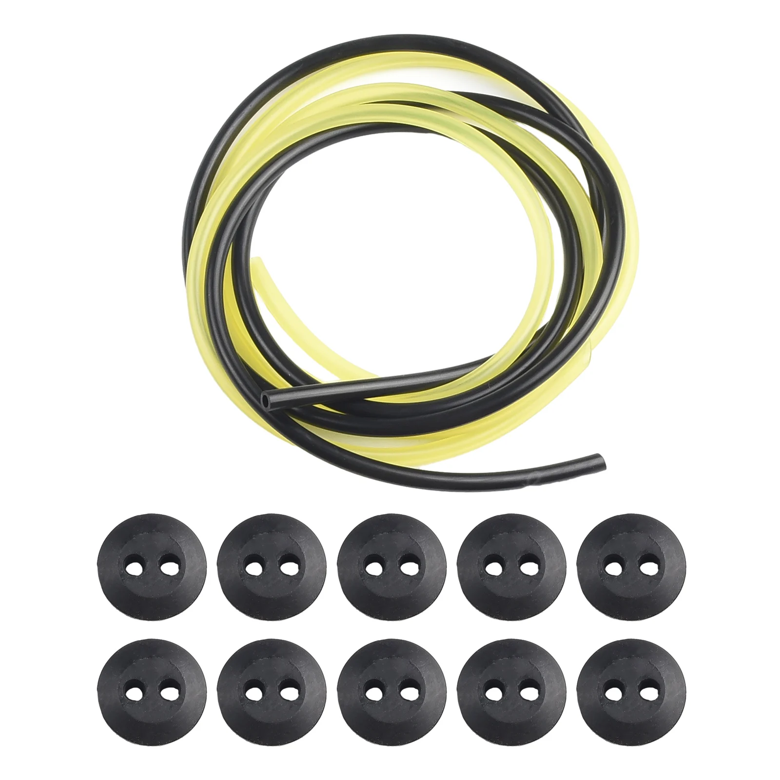 

Lawn Mower Accessories Kit 12pcs 2 Holes Fuel Tank Grommet Rubber With Fuel Line Pipe For Brush Cutter Garden Tools Accessories