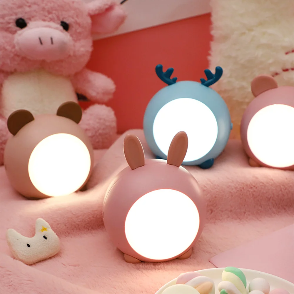 Cute Night Light LED Dimmable Touch Sensor Table Lamp USB Rechargeable Cartoon Bedroom Decor Bedside Night Lamps For Kids Gifts
Cute Night Light LED Dimmable Touch Sensor Table Lamp USB Rechargeable Cartoon Bedroom Decor Bedside Night Lamps For Kids Gifts