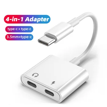 Type C Adapter For Samsung Galaxy S22 S21 FE Note 20 Ultra Note10 + USB C to 3 5 Jack Audio Charger Splitter DAC Typec Converter