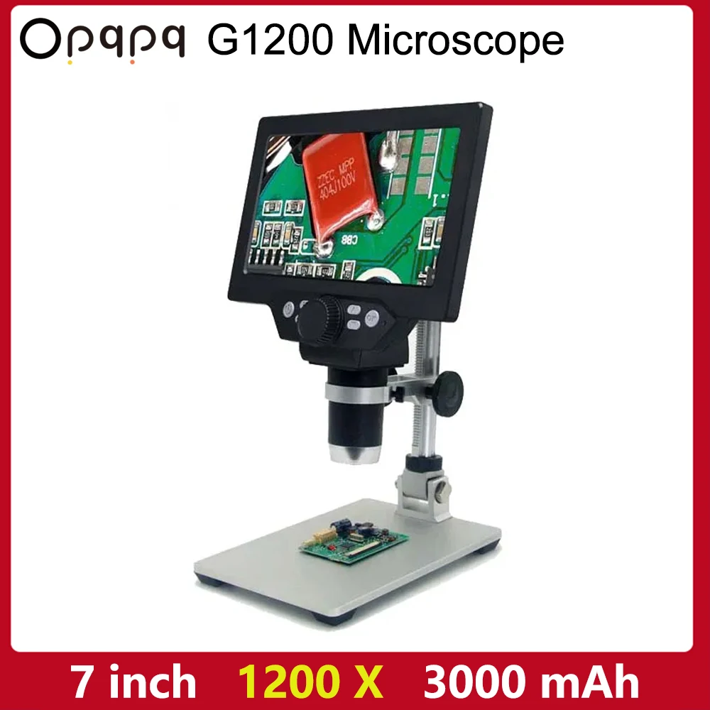 Opqpq G1200 7 Inch Digital Microscope 1080P 1200X HD 32GB Electronics Microscopes for Phone Soldering Tools With Battery
Opqpq G1200 7 Inch Digital Microscope 1080P 1200X HD 32GB Electronics Microscopes for Phone Soldering Tools With Battery