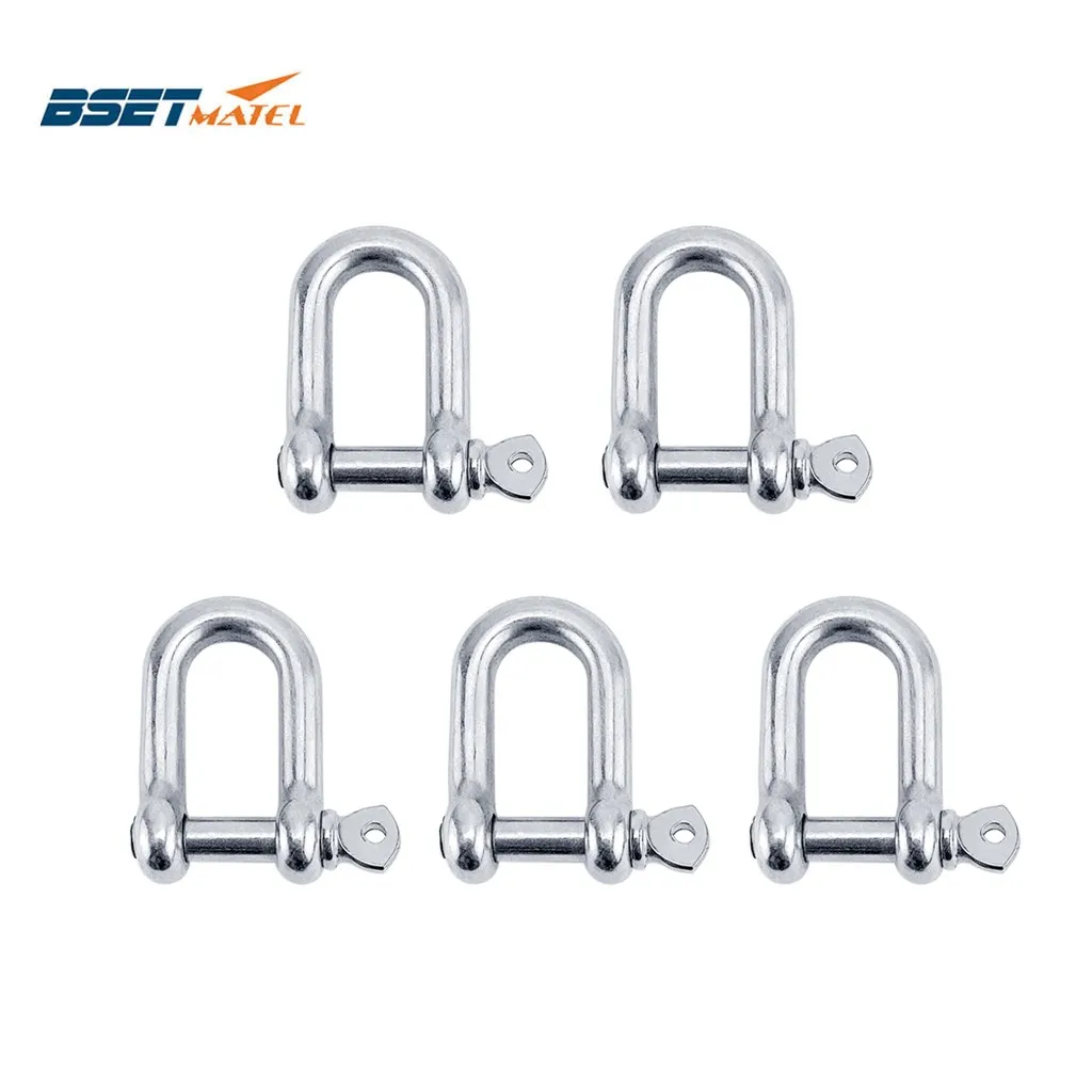 5X Stainless Steel 304 Staples Carabiner D Bow Shackle Clasp For Key Ring Keychain Hook Screw Joint Connector Buckle Boat Marine
5X Stainless Steel 304 Staples Carabiner D Bow Shackle Clasp For Key Ring Keychain Hook Screw Joint Connector Buckle Boat Marine