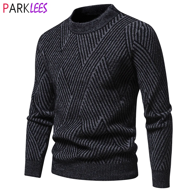 Mens Diagonal Striped Crewneck Sweaters 2023 Winter New Slim Fit Cable Knit Pullover Sweaters Casual Basic Twisted Sweater Male
Mens Diagonal Striped Crewneck Sweaters 2023 Winter New Slim Fit Cable Knit Pullover Sweaters Casual Basic Twisted Sweater Male