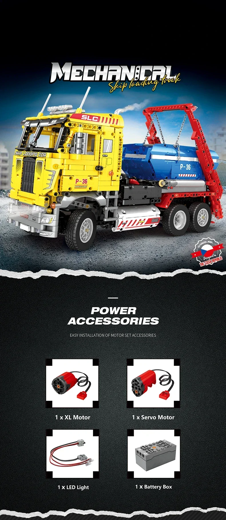 1918PCS Skip Loading Truck Model Building Blocks City Engineering Vehicle Remote Control Technology Blocks Kids DIY Toys Gifts 1918PCS Skip Loading Truck Model Building Blocks City Engineering Vehicle Remote Control Technology Blocks Kids DIY Toys Gifts