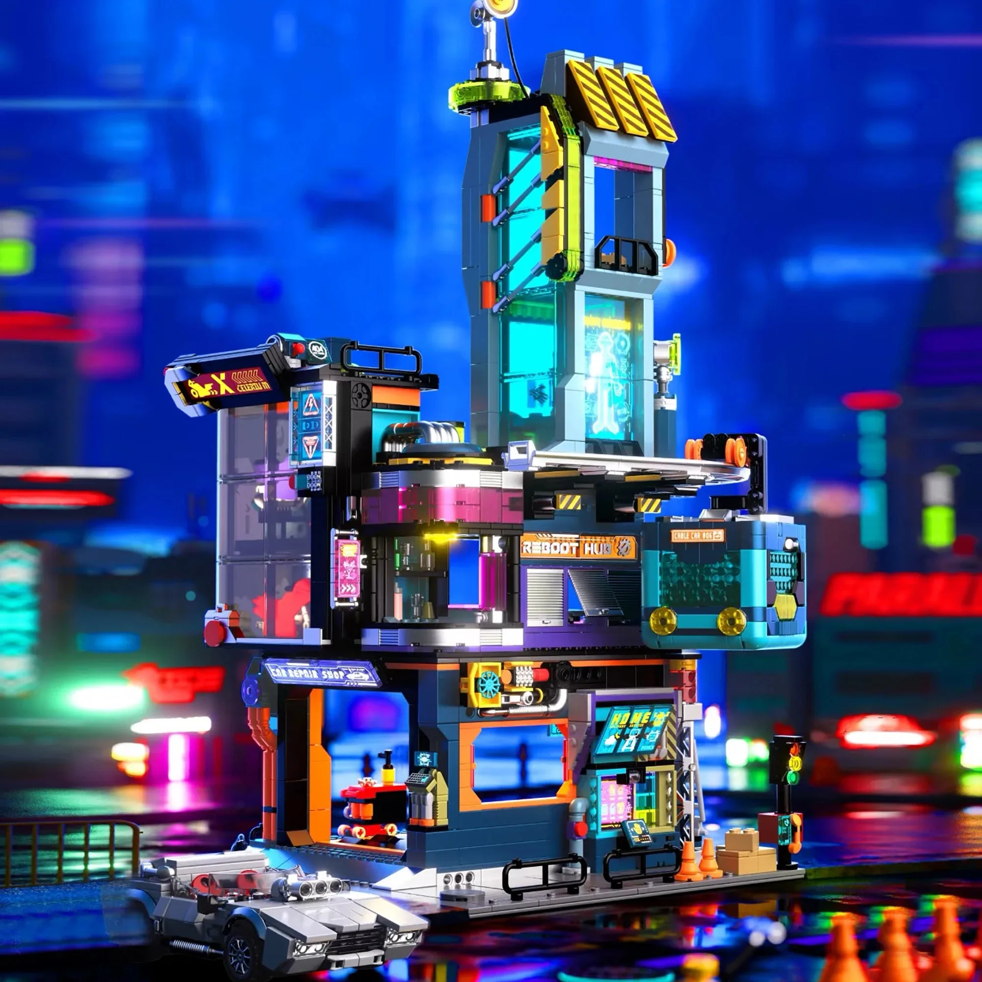 2098PCS Cyber Repair House Buildings Set,City Apartment Store Architecture Modular Building Block Assembly Model Kit,Adults Gift 2098PCS Cyber Repair House Buildings Set,City Apartment Store Architecture Modular Building Block Assembly Model Kit,Adults Gift