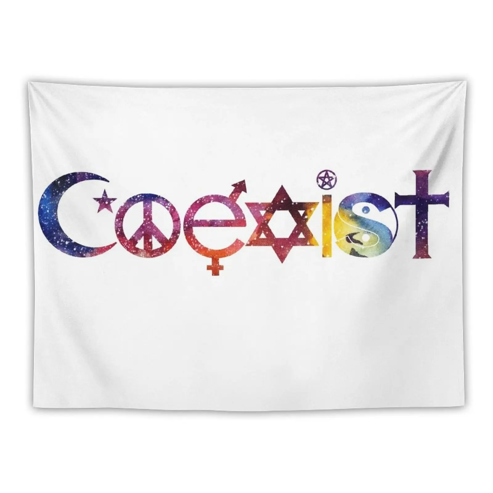 

COEXIST Space Tapestry Decoration For Rooms Aesthetics For Room Things To Decorate The Room