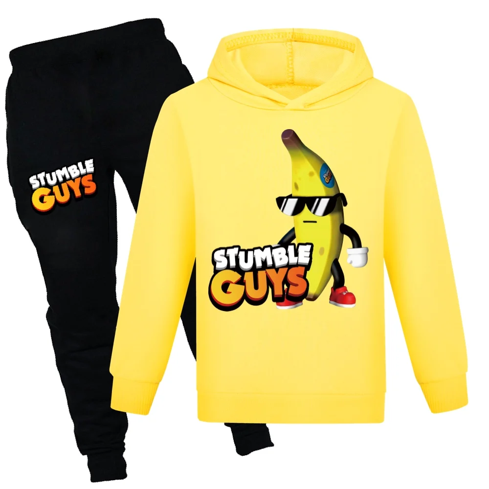 

STUMBLE GUYS Clothes Kids Casual Tracksuit Boys Hoodies and Sweatpants 2pcs Sets Girls Hooded Sweatshirt Outfits Children's Sets