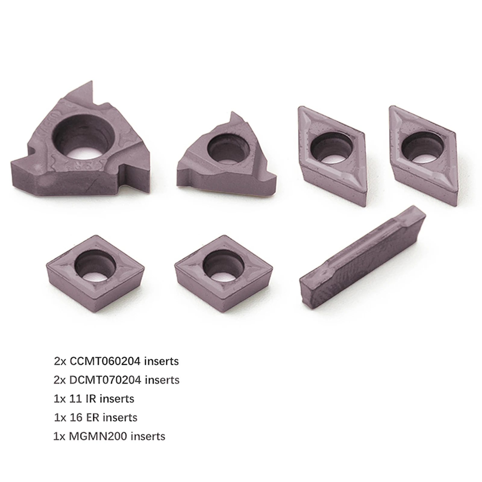 7pcs CCMT060204 Inserts For Steel Stainless Steel Finishing And Semi-finishing Rough Machining Power Tools Replacement Parts
7pcs CCMT060204 Inserts For Steel Stainless Steel Finishing And Semi-finishing Rough Machining Power Tools Replacement Parts