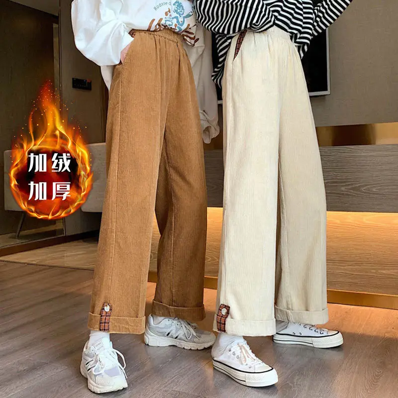 Women Autumn and Winter New Korean Version of Plush and Thickened Long Pants Loose and Casual Pants for Students with Wide Legs
Women Autumn and Winter New Korean Version of Plush and Thickened Long Pants Loose and Casual Pants for Students with Wide Legs