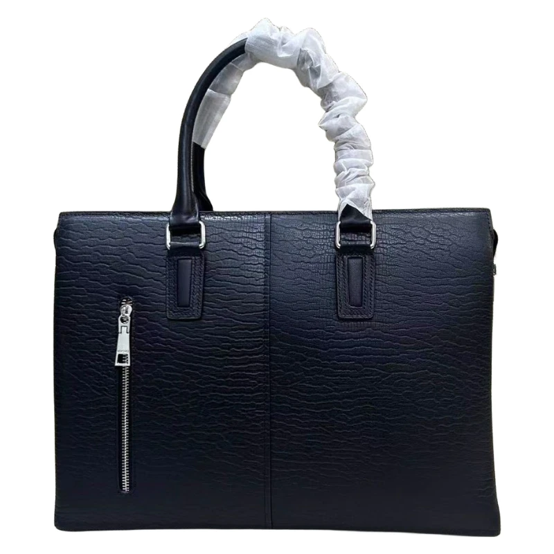 Leather Men's Fashion Personality Portable Briefcase Business Pendulum Large Capacity Black Zipper Closure Computer Shoulder ba
Leather Men's Fashion Personality Portable Briefcase Business Pendulum Large Capacity Black Zipper Closure Computer Shoulder ba