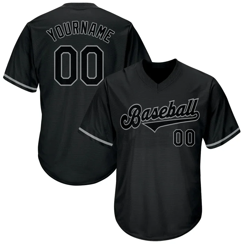 

Черная оригинальная бейсбольная Джерси на заказ, мужская и женская секционная рубашка с 3D принтом, повседневные командные Рубашки, Топы в стиле хип-хоп унисекс