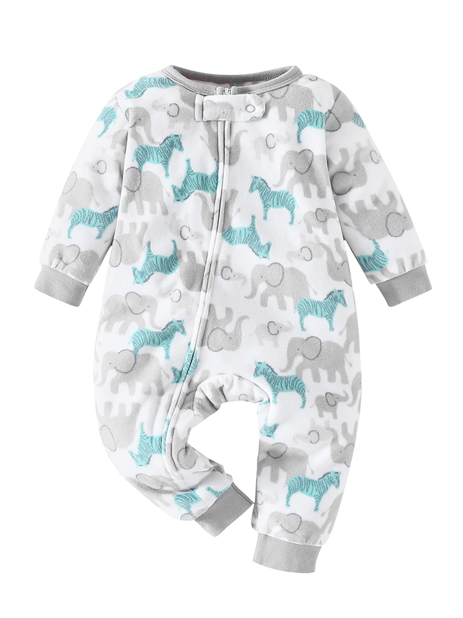 

Cute and Cozy Unisex Baby Bodysuits with Adorable Animal Prints - Perfect for Fall and Winter