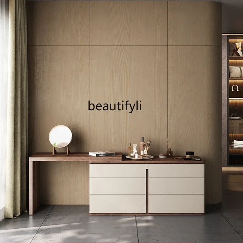 Dresser Makeup Table Desk Multi-Functional Small Apartment Nordic Simple Solid Wood Saddle Leather
Dresser Makeup Table Desk Multi-Functional Small Apartment Nordic Simple Solid Wood Saddle Leather