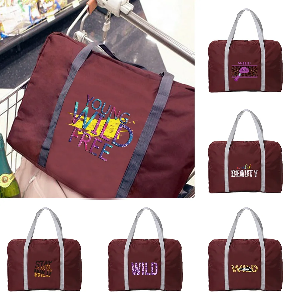 Foldable Large Capacity Storage Folding Bag Travel Bags Tote Carry on Luggage Handbag Wild Print Duffel Women Men Shoulder Bags
Foldable Large Capacity Storage Folding Bag Travel Bags Tote Carry on Luggage Handbag Wild Print Duffel Women Men Shoulder Bags