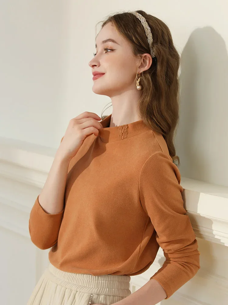 I BELIEVE YOU Velvet Woomen's T-shirt Lace Stand Collar Long Sleeve 2023 Winter New Base Shirt Warm Slim Casual Tops 2234235357
I BELIEVE YOU Velvet Woomen's T-shirt Lace Stand Collar Long Sleeve 2023 Winter New Base Shirt Warm Slim Casual Tops 2234235357