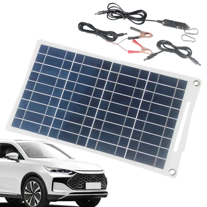

25W 18V/5V DC Output Solar Panel Charger For Cars Dual USB Battery Charger olar Cells Power Bank for Phone Car Yacht RV