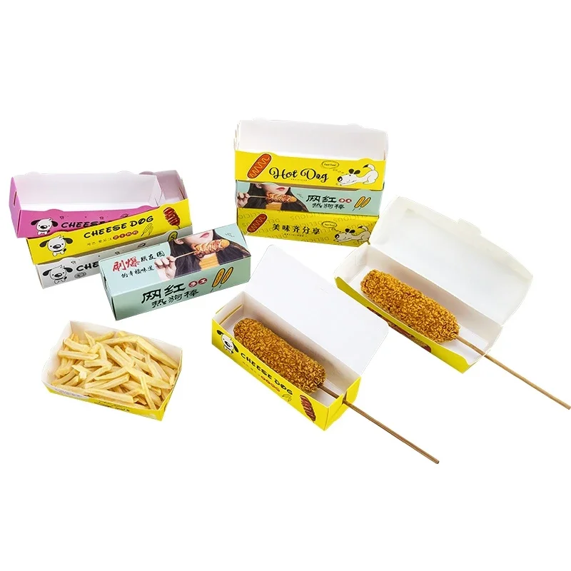 Customized productFood Kraft Paper Packaging Recycled Hotdog Tray Takeaway Sandwich Foldable Container Hot Dog Box 
Customized productFood Kraft Paper Packaging Recycled Hotdog Tray Takeaway Sandwich Foldable Container Hot Dog Box