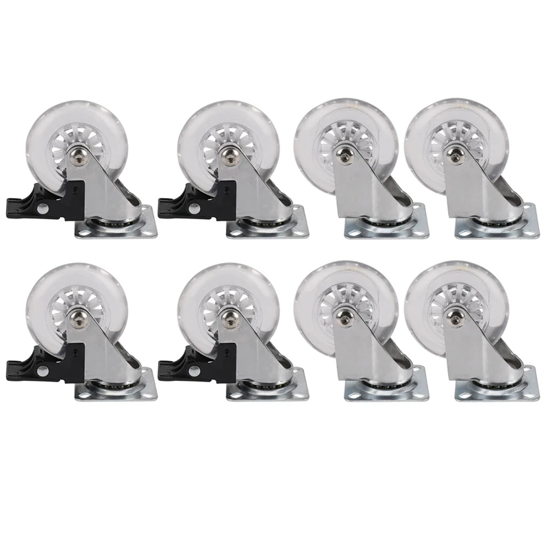 8 X Heavy Duty 75Mm Swivel Castor Wheels Trolley Furniture Caster With Brakes (Set Of 4 X Swivel & 4 X Braked) 
8 X Heavy Duty 75Mm Swivel Castor Wheels Trolley Furniture Caster With Brakes (Set Of 4 X Swivel & 4 X Braked)