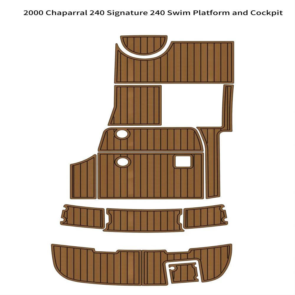 

2000 Chaparral 240 Signature Swim Platform Cockpit Boat EVA Teak Deck Floor Pad SeaDek MarineMat Style Self Adhesive