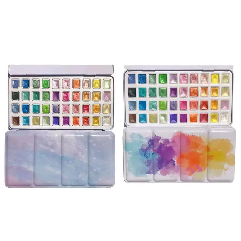 Pearlescent Watercolor Paint Portable Water Color 40-Colors Solid Watercolor Paint Palette for watercolor painting Calligraphy
Pearlescent Watercolor Paint Portable Water Color 40-Colors Solid Watercolor Paint Palette for watercolor painting Calligraphy