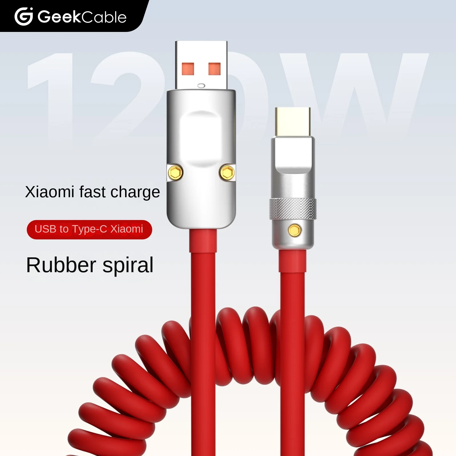 GeekCable manual Android mobile phone fast charge suitable for Xiaomi 12 and other data line flash charge 120W rubber screw
GeekCable manual Android mobile phone fast charge suitable for Xiaomi 12 and other data line flash charge 120W rubber screw