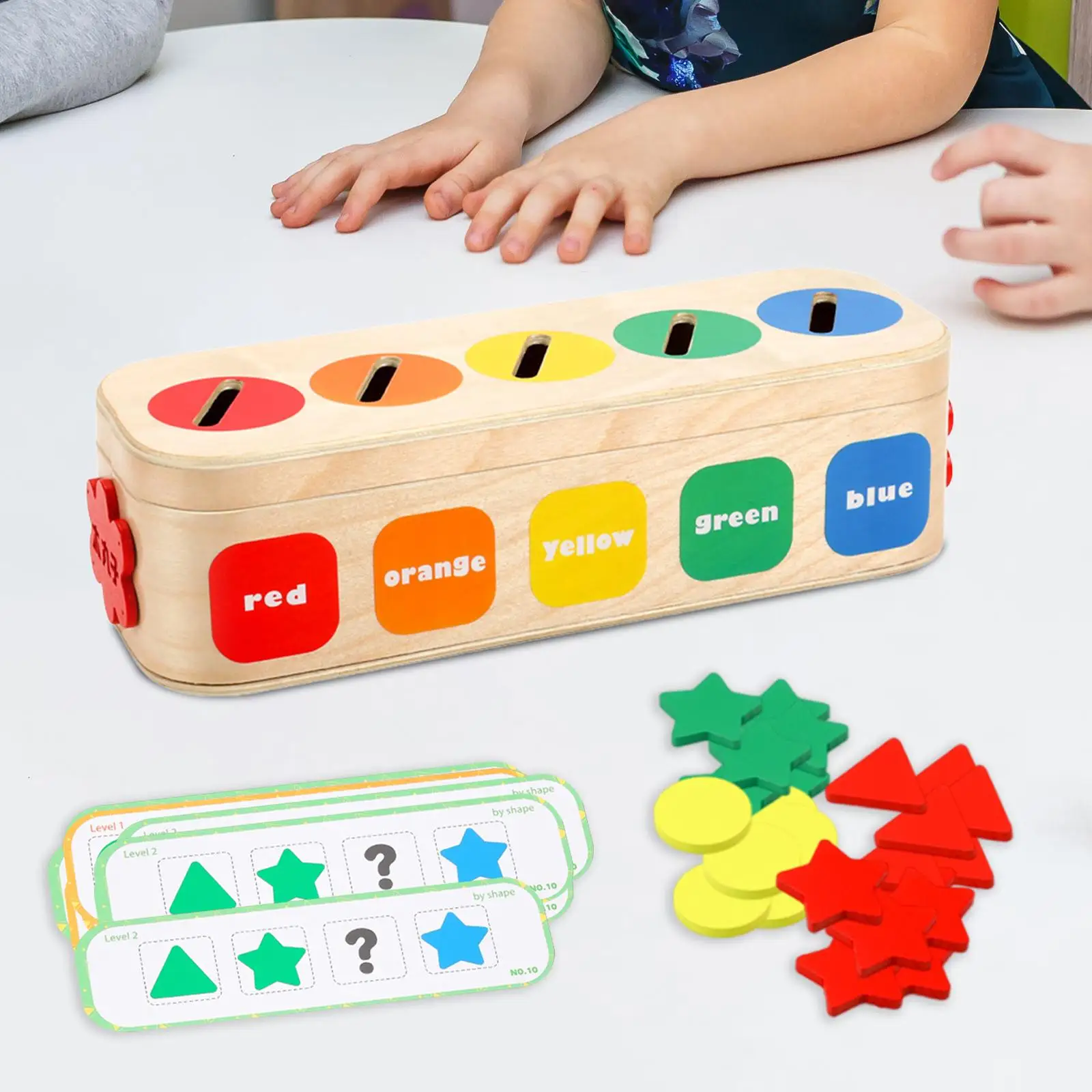 

Montessori Shape Color Sorting Toy Early Educational Toys with Storage Box Montessori Toy for Kids 3 4 5 Children Birthday Gifts