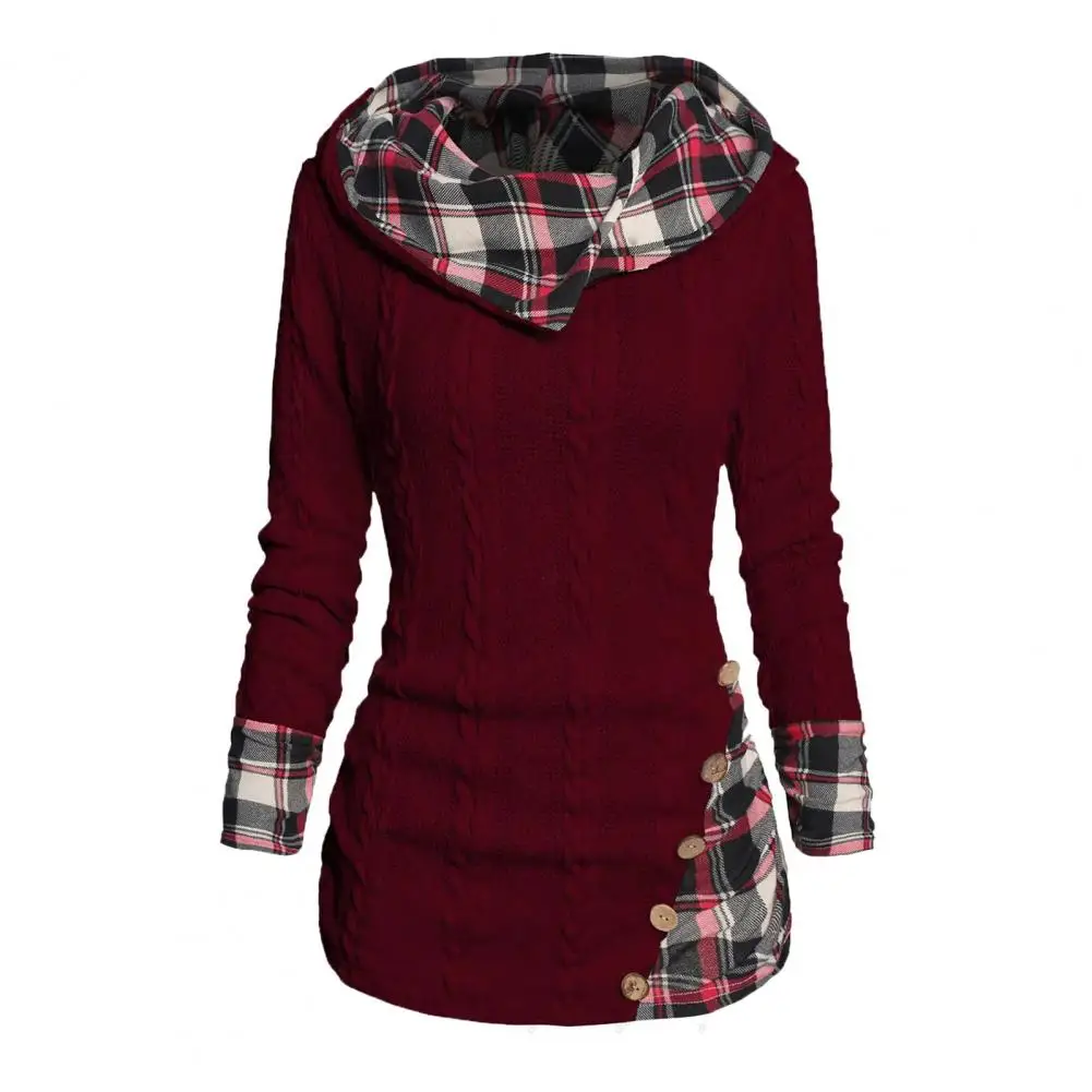 Винтажный вязаный свитер в клетку в стиле пэчворк, повседневный женский свитер средней длины с длинным рукавом и капюшоном, Осень-зима
Винтажный вязаный свитер в клетку в стиле пэчворк, повседневный женский свитер средней длины с длинным рукавом и капюшоном, Осень-зима