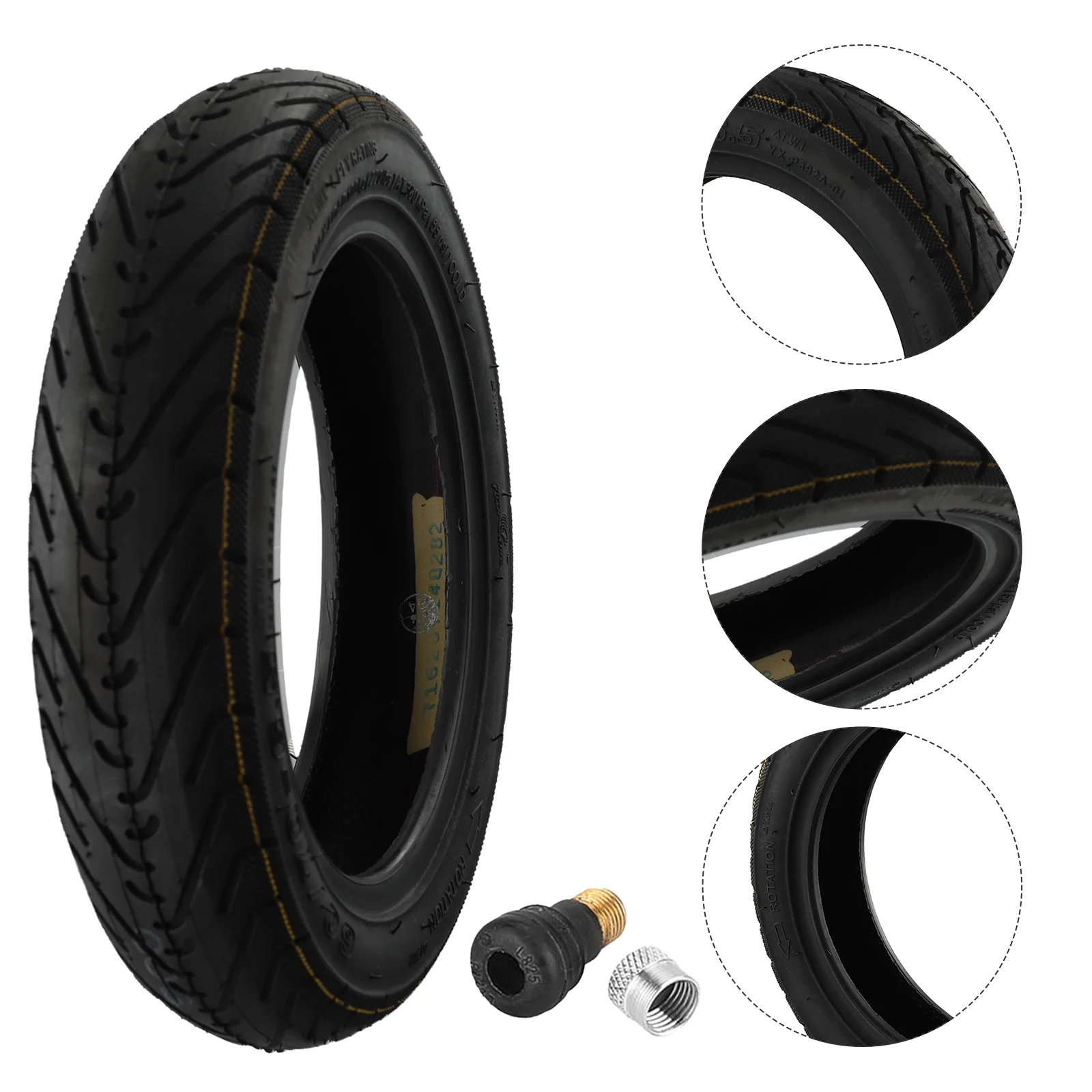 

Durable And Practical Brand New Outdoors Tubeless Tire 10 Inch 245*245*55mm 520g 60/70-6.5 Accessory Black Parts