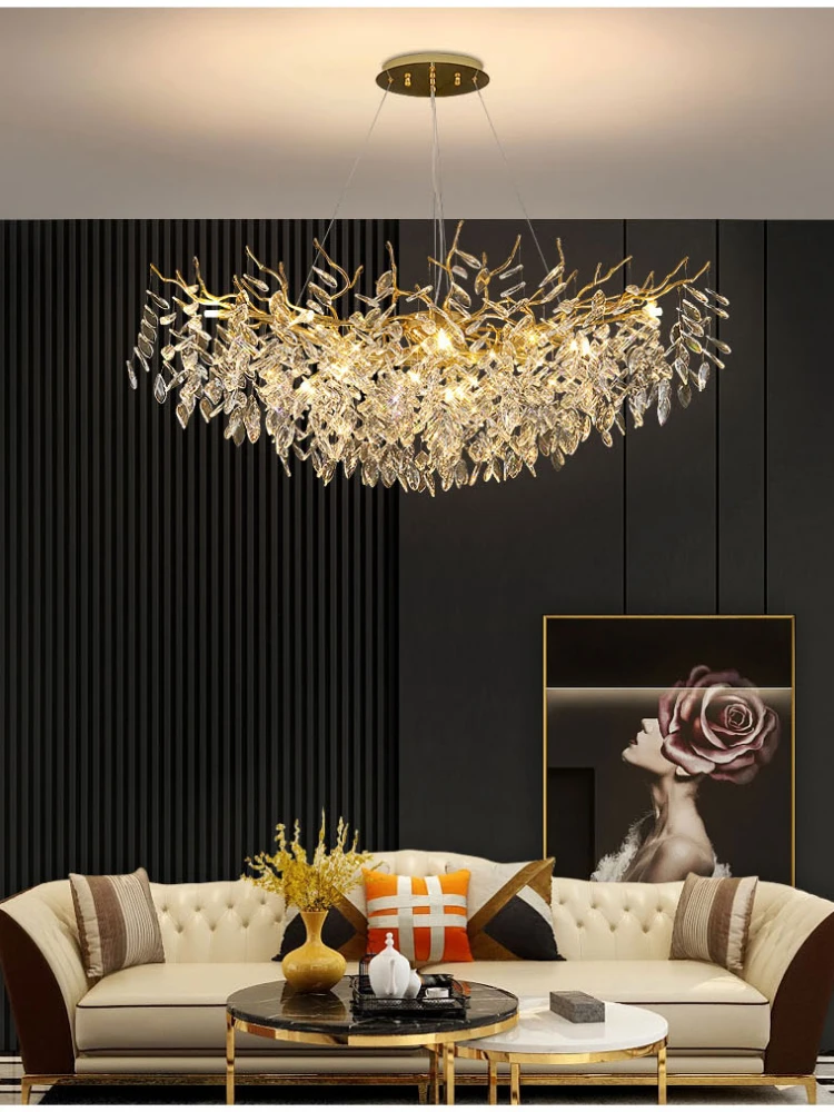 Modern creative luxury tree branch crystal LED chandelier living room dining room bedroom luxury crystal chandelier
Modern creative luxury tree branch crystal LED chandelier living room dining room bedroom luxury crystal chandelier