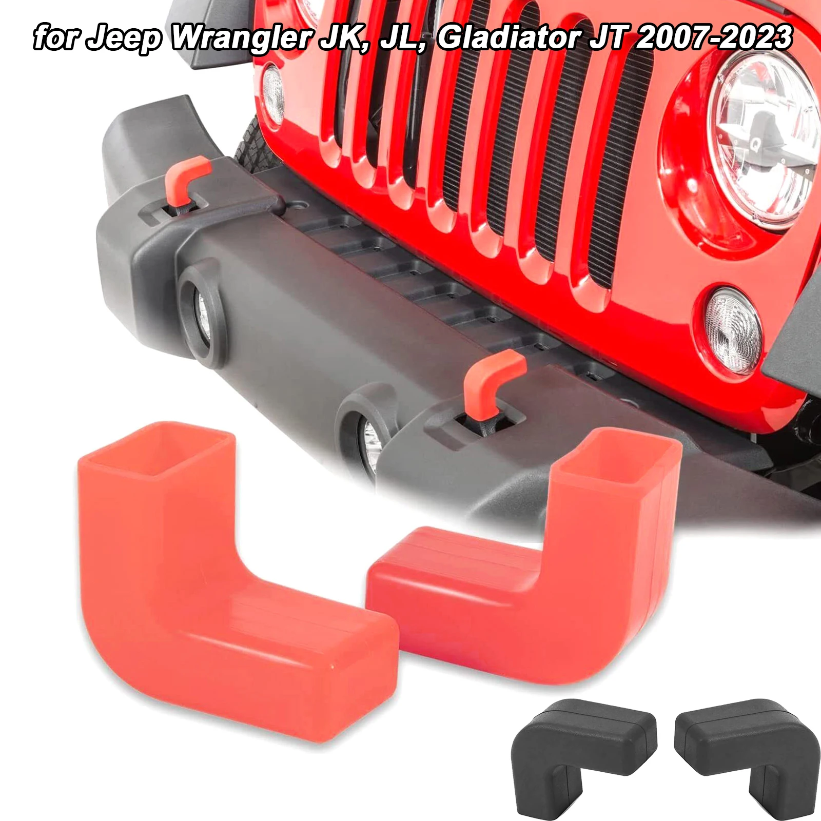 Front Bumper Tow Hook Covers for Jeep Wrangler JK, JL Gladiator JT 2007-2023
Front Bumper Tow Hook Covers for Jeep Wrangler JK, JL Gladiator JT 2007-2023