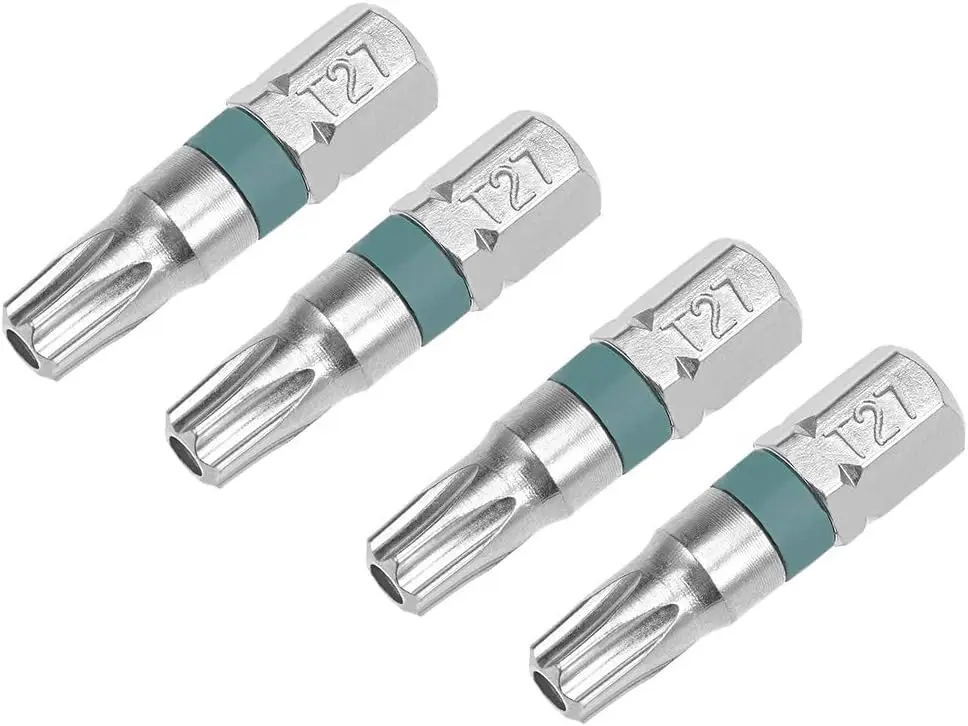 4pcs 25mm Long 1/4" Hex Shank T10 Security Torx High Quantity Screwdriver Bits S2 High Alloy Steel
4pcs 25mm Long 1/4" Hex Shank T10 Security Torx High Quantity Screwdriver Bits S2 High Alloy Steel