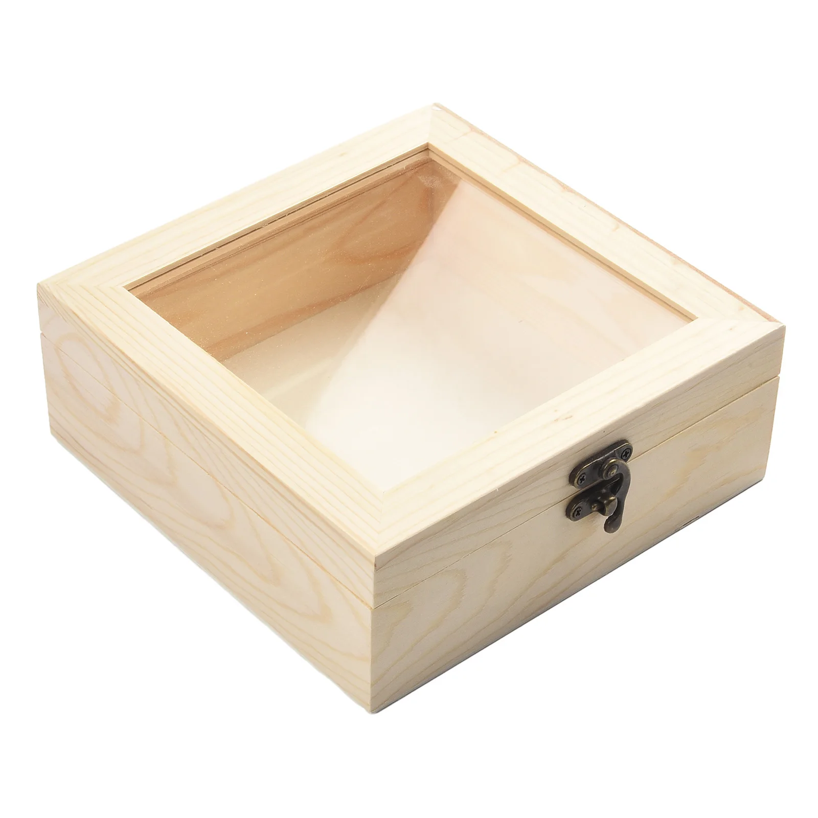 Wooden Storage Box Plain Wood Boxes With Clear Lid Multifunction Square Hinged Craft Gift Box Wooden Jewelry Storage Organizer
Wooden Storage Box Plain Wood Boxes With Clear Lid Multifunction Square Hinged Craft Gift Box Wooden Jewelry Storage Organizer