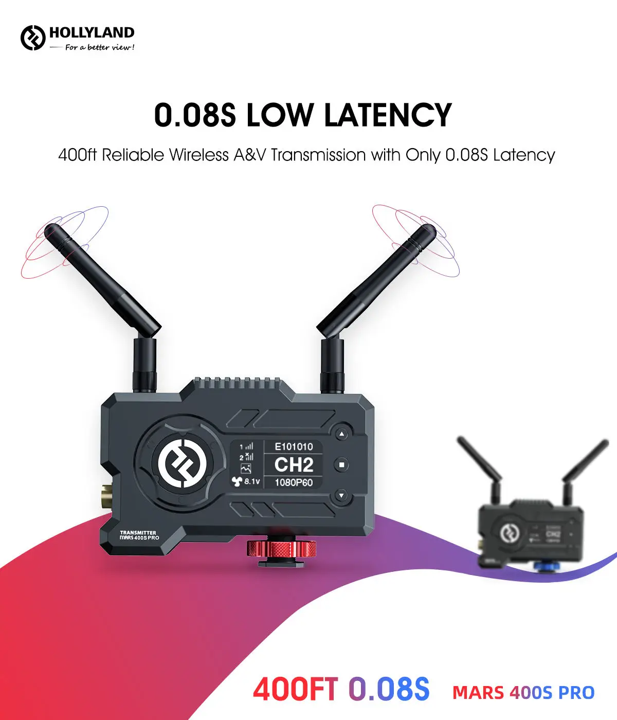 Hollylands MARS 400S PRO Wireless Video Transmission System HD Image Transmitter Receiver for Photography Video
Hollylands MARS 400S PRO Wireless Video Transmission System HD Image Transmitter Receiver for Photography Video