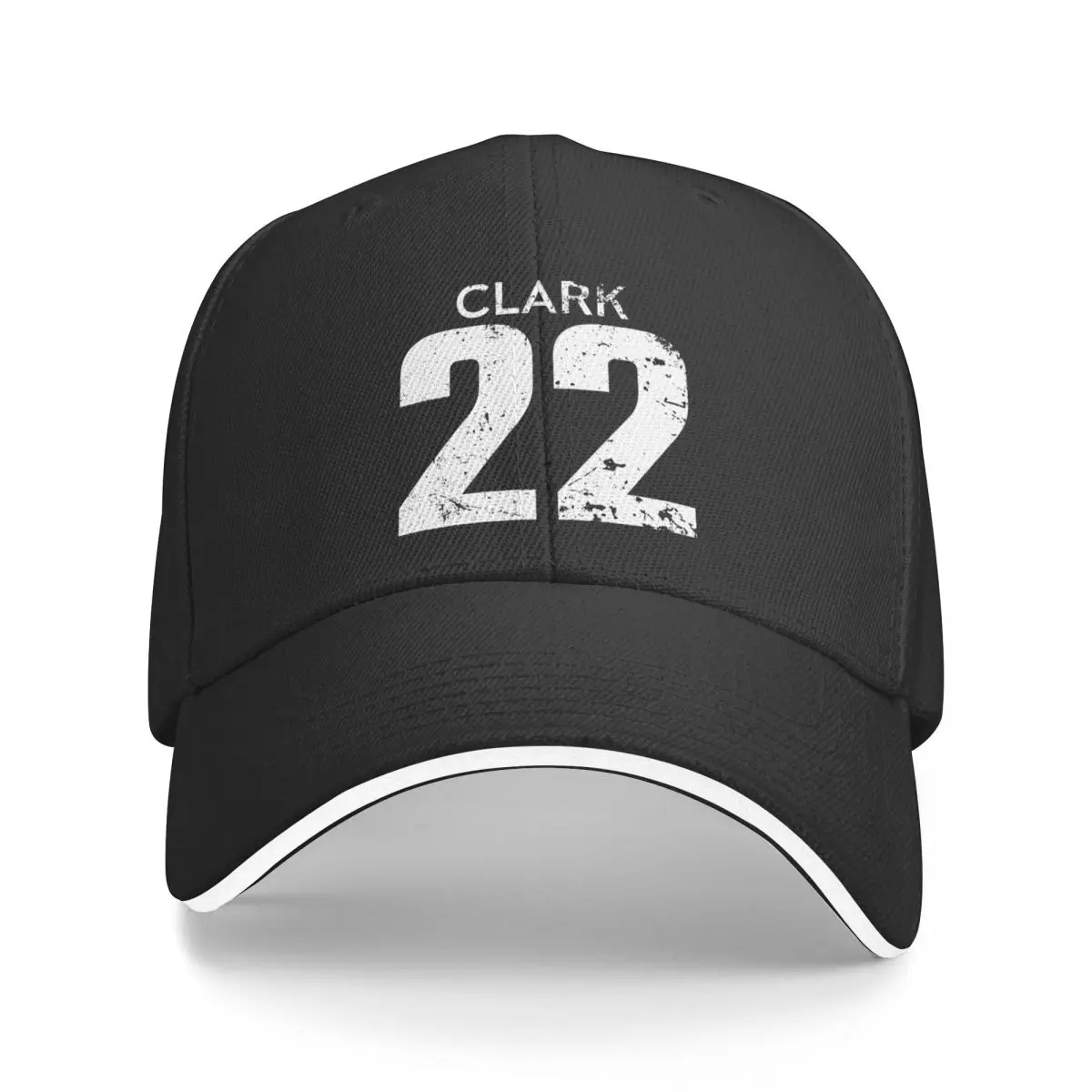 

Caitlin Clark White Distressed Jersey Number 22 Baseball Cap Custom Cap Christmas Hat Fluffy Hat Fashion Beach Man Women's