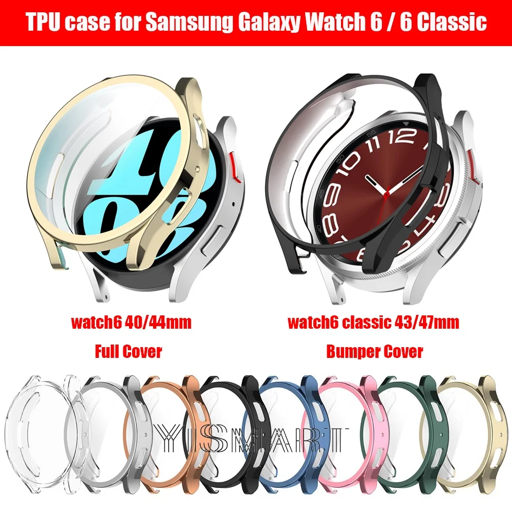 Полная защита экрана, чехол для Samsung Galaxy Watch 6 40 мм 44 мм, полый бампер из ТПУ для Galaxy Watch 6 Classic 43 мм 47 мм
Полная защита экрана, чехол для Samsung Galaxy Watch 6 40 мм 44 мм, полый бампер из ТПУ для Galaxy Watch 6 Classic 43 мм 47 мм