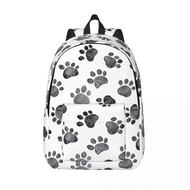 

Cat Paw Print Canvas Backpacks for Boys Girls Dog Paws Prints School College Travel Bags Women Men Bookbag Fits 15 Inch Laptop