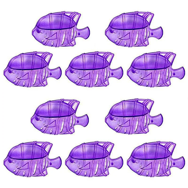 

10Pcs Universal Humidifier Tank Fish Cleaner for Fish Tanks and Water Purifier Prevents Hard Water Build-Up,Purple