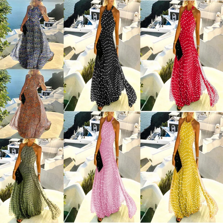 Women's Casual Dress Swing Dress Polka Long Dress Sleeveless Print Spring Summer Halter Neck Gothic Daily 2023
Women's Casual Dress Swing Dress Polka Long Dress Sleeveless Print Spring Summer Halter Neck Gothic Daily 2023