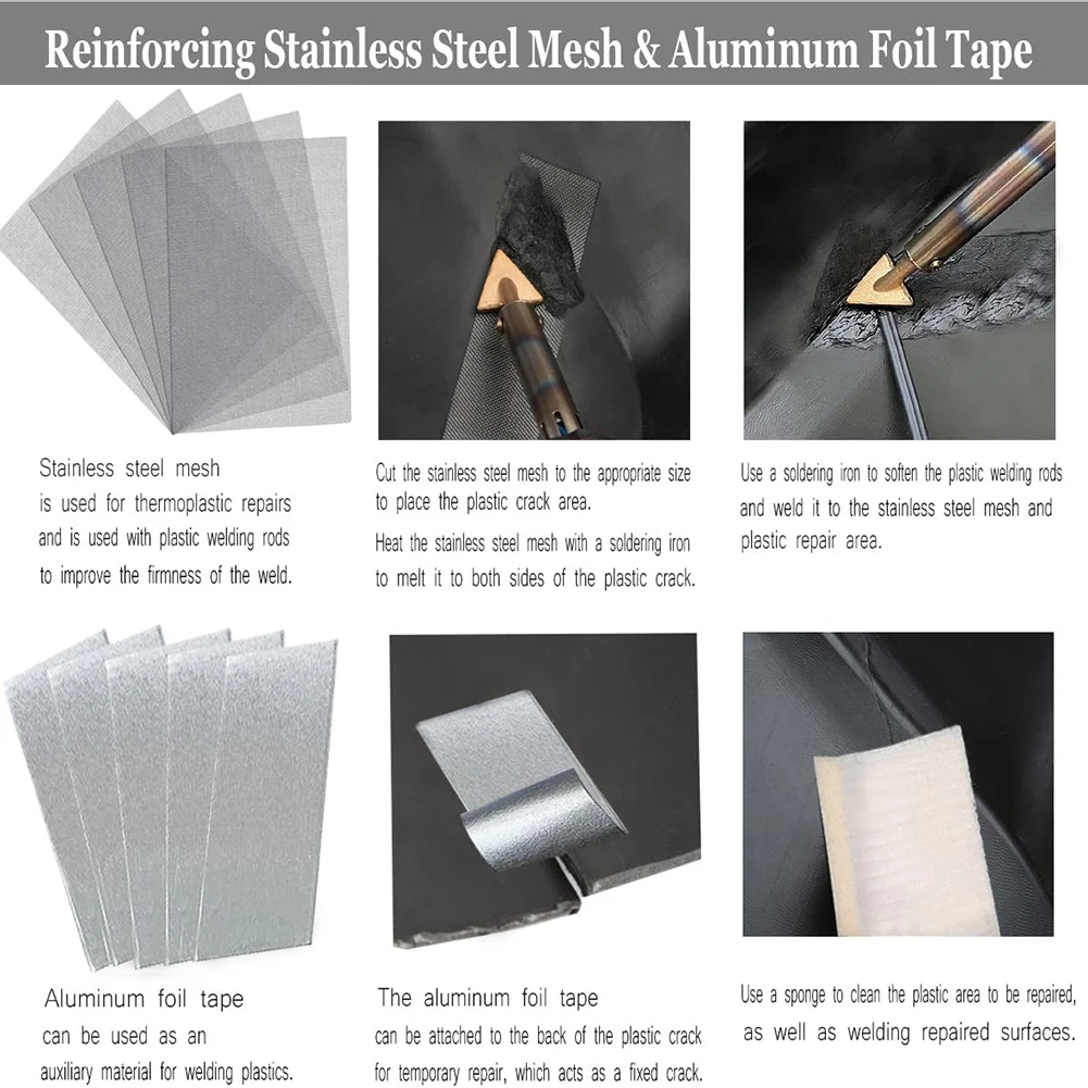 Welding Kit Welding Rods Factory Workshop 120pcs/Set ABS Accessories Fitings PP PU PE PA PC TPO Replacement 2022
Welding Kit Welding Rods Factory Workshop 120pcs/Set ABS Accessories Fitings PP PU PE PA PC TPO Replacement 2022