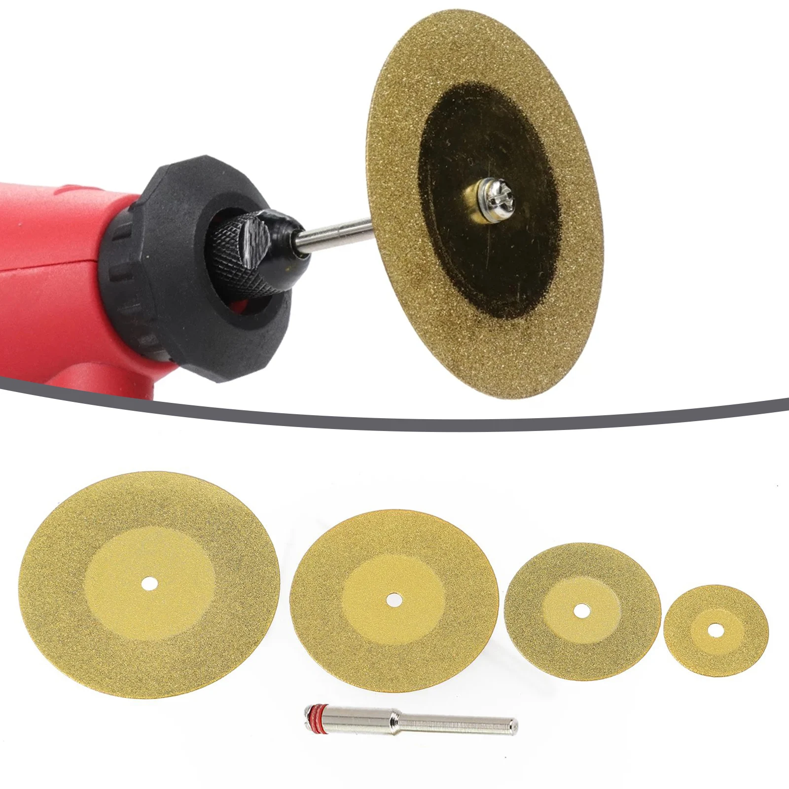 5pcs 20/30/40/50mm Diamond Cutting Disc For Rotary Tools TiN Coated Circular Saw Blade For Glass Stone Wood Cutting
5pcs 20/30/40/50mm Diamond Cutting Disc For Rotary Tools TiN Coated Circular Saw Blade For Glass Stone Wood Cutting