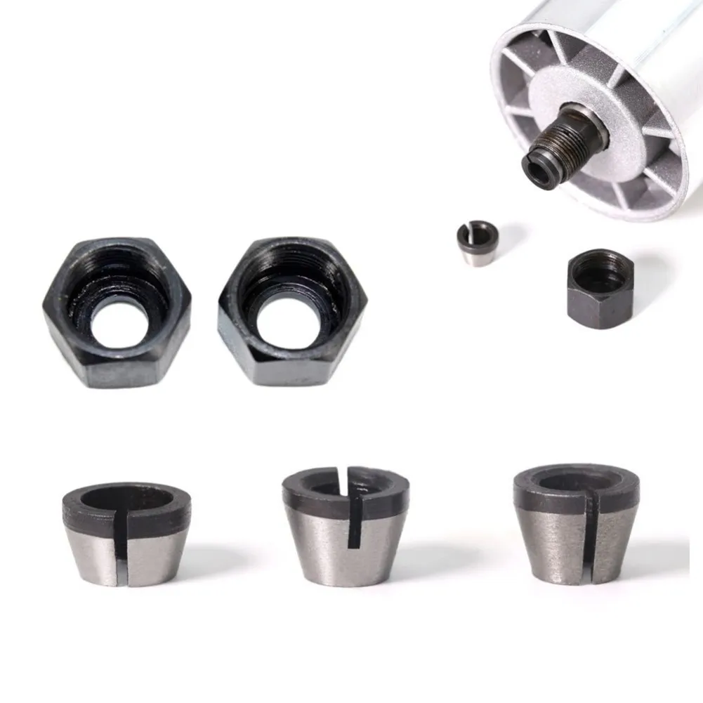 6/6.35/8mm Trimmer Chuck Accessory With Screws Collet Chuck Adapter With Nut For Engraving Trimming Router Bit Accessories Tool
6/6.35/8mm Trimmer Chuck Accessory With Screws Collet Chuck Adapter With Nut For Engraving Trimming Router Bit Accessories Tool
