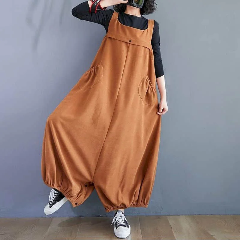 Oversized Jumpsuits Women Loose Playsuits Casual Vintage One Piece Outfit Women Korean Style Cross Pants Lantern Wide Leg Pants
Oversized Jumpsuits Women Loose Playsuits Casual Vintage One Piece Outfit Women Korean Style Cross Pants Lantern Wide Leg Pants