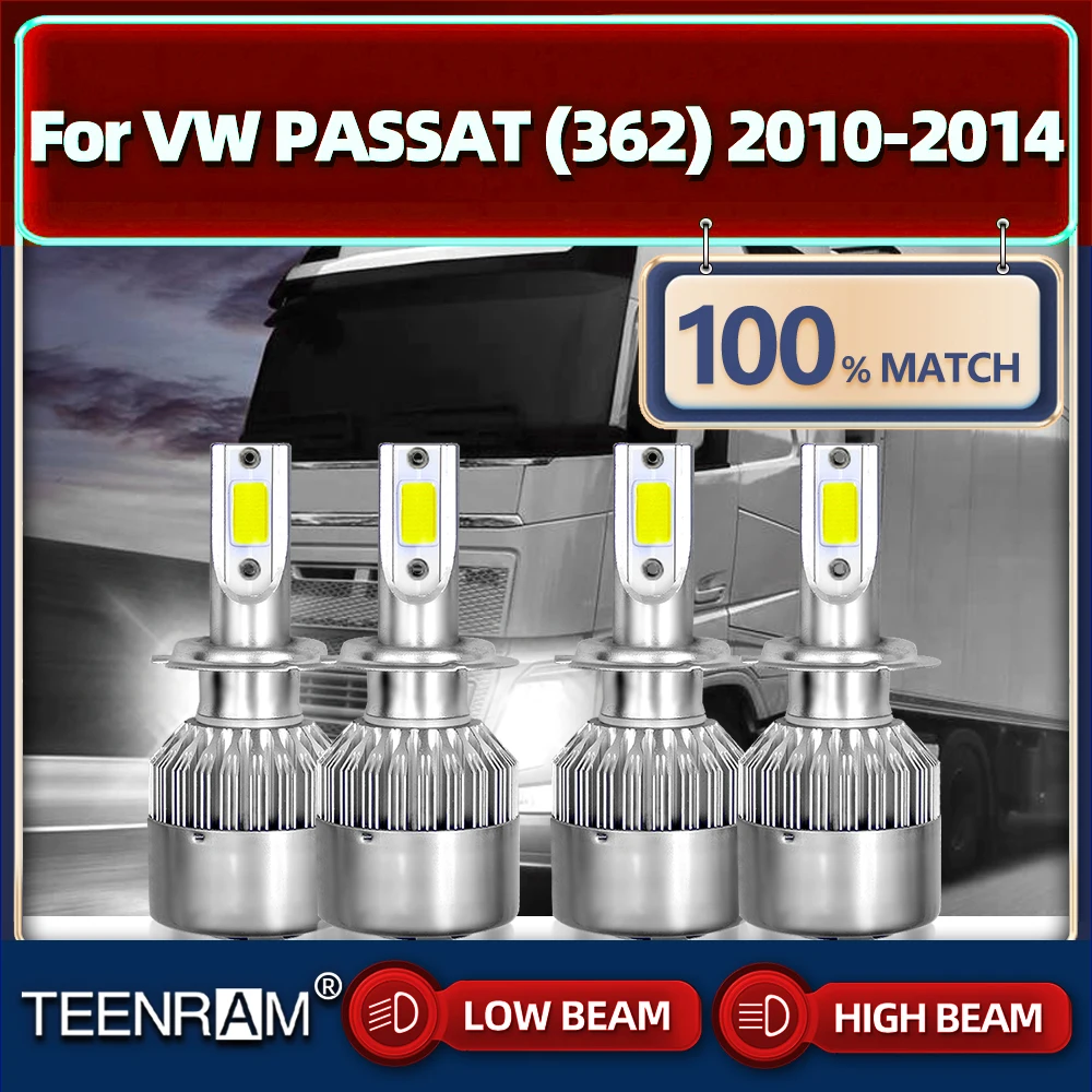 

40000LM Super Bright LED Headlight Bulbs High Low Beam Truck Lamps 12V 6000K White For VW PASSAT (362) 2010 2011 2012 2013 2014