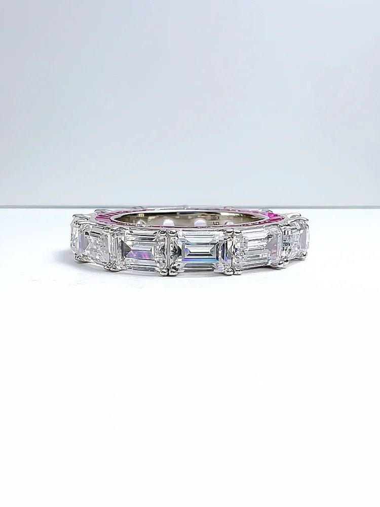 Fashionable 925 sterling silver high carbon diamond row diamond ring inlaid with index finger ring trendy niche wedding jewelry
Fashionable 925 sterling silver high carbon diamond row diamond ring inlaid with index finger ring trendy niche wedding jewelry