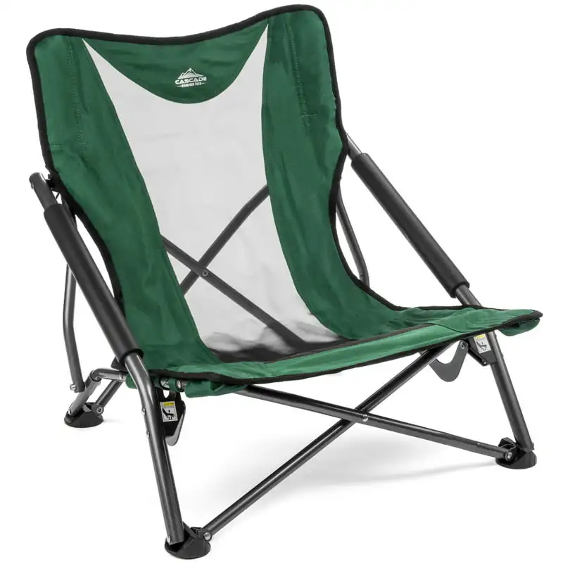 

Compact Low Profile Outdoor Folding Camp Chair with Carry Case - Green